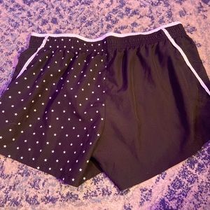 black starred nike shorts